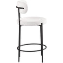  Color_Black/ Cream -- Beacon Cream Boucle Fabric Upholstered Counter Stool IMAGE 6