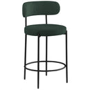  Color_Green -- Beacon Green Boucle Fabric Upholstered Counter Stool IMAGE 3