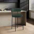  Color_Green -- Beacon Green Boucle Fabric Upholstered Counter Stool IMAGE 8