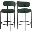  Color_Green -- Beacon Green Boucle Fabric Upholstered Counter Stool IMAGE 9