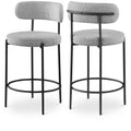  Color_Grey -- Beacon Grey Boucle Fabric Upholstered Counter Stool IMAGE 1