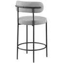  Color_Grey -- Beacon Grey Boucle Fabric Upholstered Counter Stool IMAGE 2