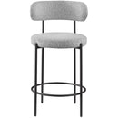  Color_Grey -- Beacon Grey Boucle Fabric Upholstered Counter Stool IMAGE 4