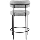 Color_Grey -- Beacon Grey Boucle Fabric Upholstered Counter Stool IMAGE 5