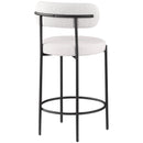 Meridian Beacon Cream Vegan Leather Seat Stool IMAGE 2