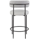  Color_Taupe -- Beacon Taupe Vegan Leather And Boucle Fabric Upholstered Counter Stool IMAGE 5