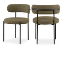  Color_Olive -- Beacon Olive Green Boucle Fabric Upholstered Dining Chair IMAGE 1