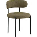 Color_Olive -- Beacon Olive Green Boucle Fabric Upholstered Dining Chair IMAGE 3