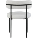  Color_Cream -- Beacon Cream Vegan Leather And Boucle Fabric Upholstered Dining Chair IMAGE 2