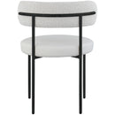 Meridian Beacon Cream Vegan Leather and Boucle Fabric Dining Chair IMAGE 2