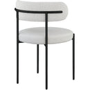  Color_Cream -- Beacon Cream Vegan Leather And Boucle Fabric Upholstered Dining Chair IMAGE 6