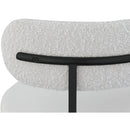 Meridian Beacon Cream Vegan Leather and Boucle Fabric Dining Chair IMAGE 7