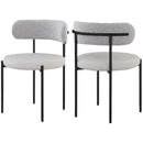  Color_Taupe -- Beacon Taupe Vegan Leather And Boucle Fabric Upholstered Dining Chair IMAGE 10