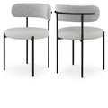  Color_Taupe -- Beacon Taupe Vegan Leather And Boucle Fabric Upholstered Dining Chair IMAGE 1