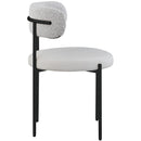  Color_Taupe -- Beacon Taupe Vegan Leather And Boucle Fabric Upholstered Dining Chair IMAGE 5