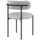  Color_Taupe -- Beacon Taupe Vegan Leather And Boucle Fabric Upholstered Dining Chair IMAGE 6