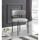  Color_Taupe -- Beacon Taupe Vegan Leather And Boucle Fabric Upholstered Dining Chair IMAGE 8