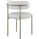  Color_Cream -- Beacon Cream Vegan Leather And Boucle Fabric Upholstered Dining Chair IMAGE 6