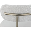  Color_Cream -- Beacon Cream Vegan Leather And Boucle Fabric Upholstered Dining Chair IMAGE 7