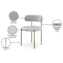  Color_Taupe -- Beacon Taupe Vegan Leather And Boucle Fabric Upholstered Dining Chair IMAGE 10
