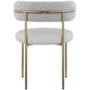  Color_Taupe -- Beacon Taupe Vegan Leather And Boucle Fabric Upholstered Dining Chair IMAGE 3