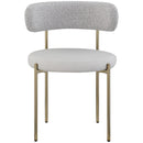  Color_Taupe -- Beacon Taupe Vegan Leather And Boucle Fabric Upholstered Dining Chair IMAGE 4