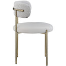  Color_Taupe -- Beacon Taupe Vegan Leather And Boucle Fabric Upholstered Dining Chair IMAGE 5