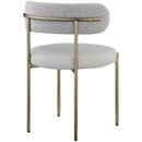  Color_Taupe -- Beacon Taupe Vegan Leather And Boucle Fabric Upholstered Dining Chair IMAGE 6