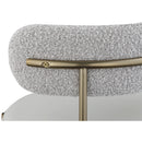  Color_Taupe -- Beacon Taupe Vegan Leather And Boucle Fabric Upholstered Dining Chair IMAGE 7