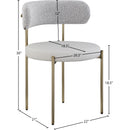  Color_Taupe -- Beacon Taupe Vegan Leather And Boucle Fabric Upholstered Dining Chair IMAGE 9
