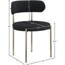  Color_Black/ Brass -- Meridian Beacon Dining Chair IMAGE 8