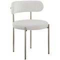  Color_Cream -- Beacon Cream Boucle Fabric Upholstered Dining Chair IMAGE 1