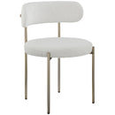 Meridian Beacon Cream Boucle Fabric Dining Chair IMAGE 1