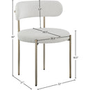  Color_Cream -- Beacon Cream Boucle Fabric Upholstered Dining Chair IMAGE 8