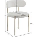 Meridian Beacon Cream Boucle Fabric Dining Chair IMAGE 8