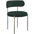  Color_Green -- Beacon Green Boucle Fabric Upholstered Dining Chair IMAGE 1