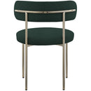  Color_Green -- Beacon Green Boucle Fabric Upholstered Dining Chair IMAGE 3