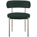 Meridian Beacon Green Boucle Fabric Dining Chair IMAGE 4