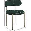  Color_Green -- Beacon Green Boucle Fabric Upholstered Dining Chair IMAGE 8