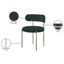  Color_Green -- Beacon Green Boucle Fabric Upholstered Dining Chair IMAGE 9