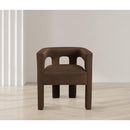  Color_Brown -- Athena Brown Velvet Upholstered Dining Chair IMAGE 2