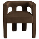  Color_Brown -- Athena Brown Velvet Upholstered Dining Chair IMAGE 5