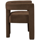  Color_Brown -- Athena Brown Velvet Upholstered Dining Chair IMAGE 6