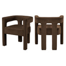  Color_Brown -- Athena Brown Velvet Upholstered Dining Chair IMAGE 7