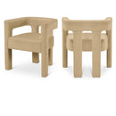  Color_Camel -- Athena Camel Velvet Upholstered Dining Chair IMAGE 1
