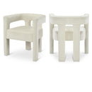  Color_Cream -- Athena Cream Velvet Upholstered Dining Chair IMAGE 1