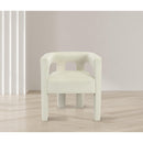  Color_Cream -- Athena Cream Velvet Upholstered Dining Chair IMAGE 2