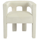  Color_Cream -- Athena Cream Velvet Upholstered Dining Chair IMAGE 5