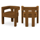  Color_Saddle -- Athena Saddle Velvet Upholstered Dining Chair IMAGE 1