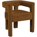  Color_Saddle -- Athena Saddle Velvet Upholstered Dining Chair IMAGE 4